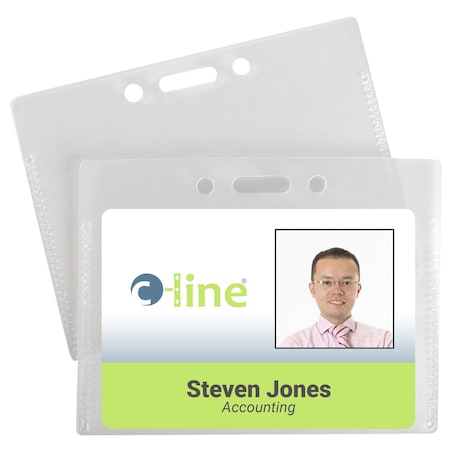 C-Line Products Proximity Badge Holders, Horizontal, 50PK 89932
